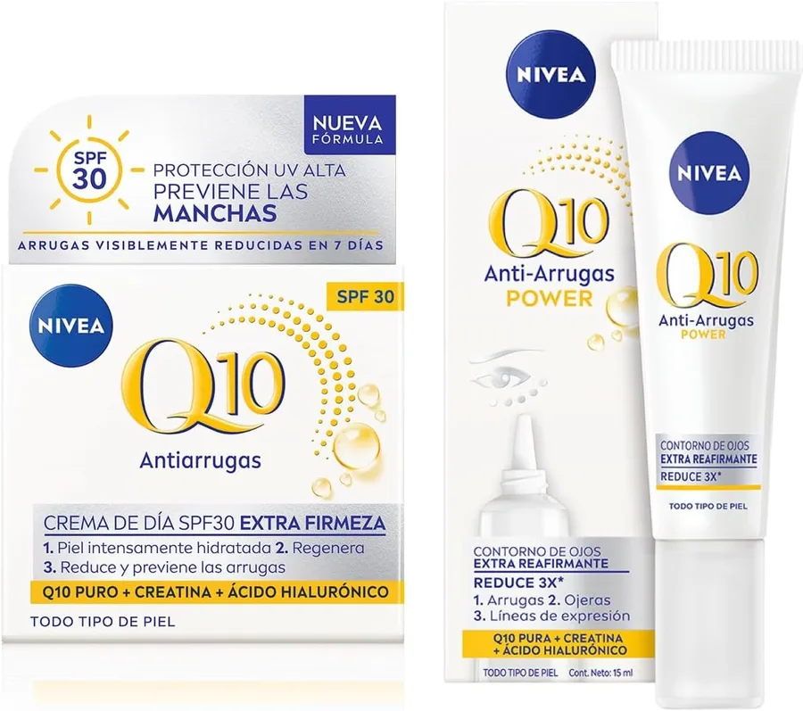 NIVEA Q10 Power · Crema Día FP30 + Contorno de Ojos